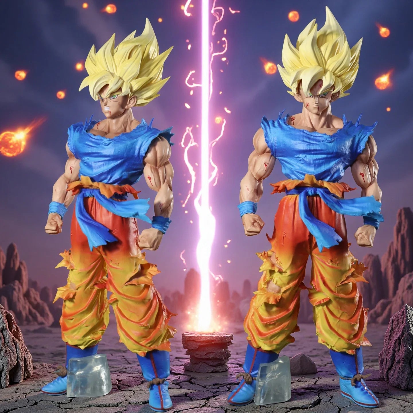 27cm Double headed in Dragon Ball Z Son Goku Figure Super Saiyan Son Goku Action Figures Pvc Statue Collection Model Gift Toys